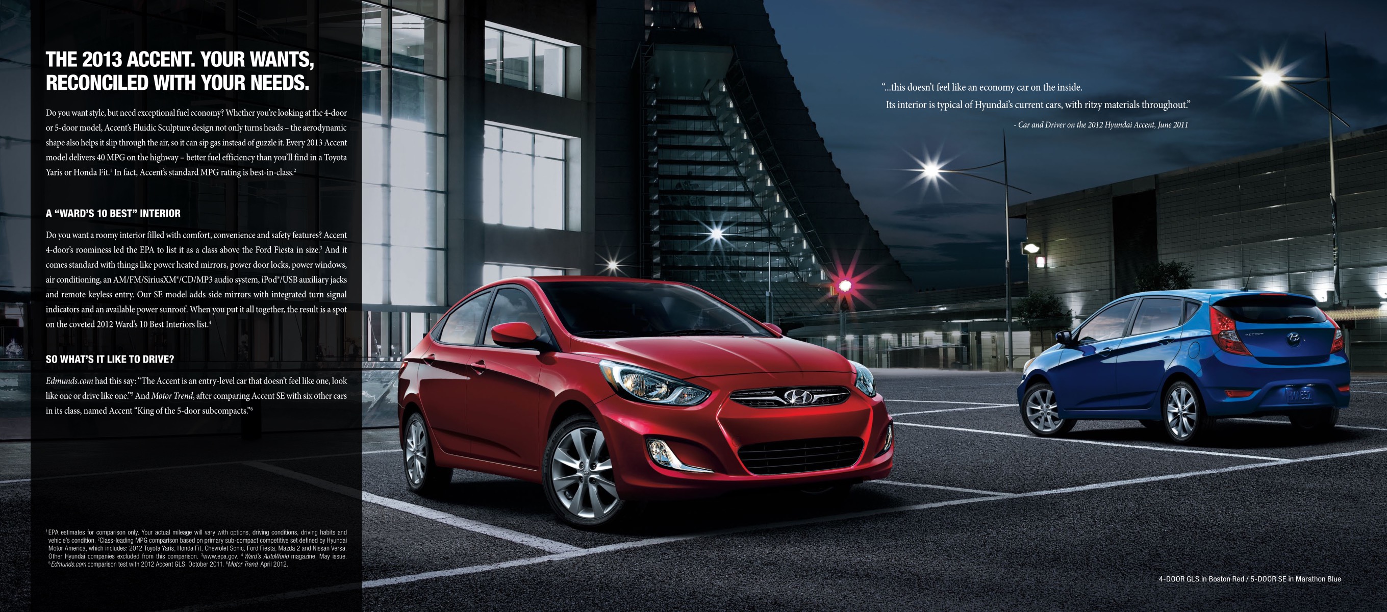 2013 Hyundai Accent Brochure Page 3